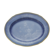 Ginori Oriente Italiano Pervinca Oval Flat Platter  -15.5"